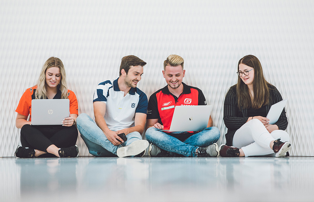 Students having fun during a meeting