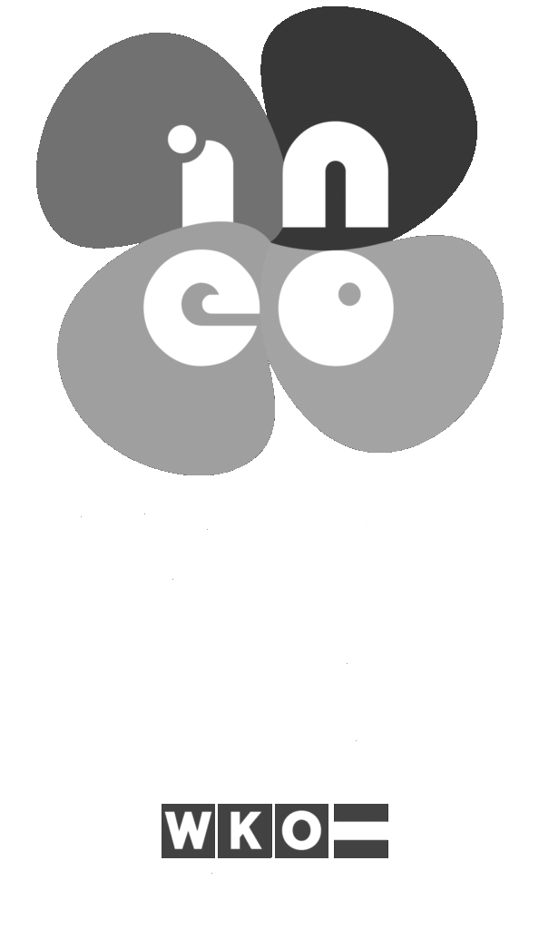 INEO black and white logo for award for exemplary training company 2025-2028